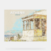 Athens Greece Travel Acrylic Sign – Vintage View アクリルサイン (正面)