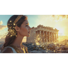 ATHENS - GREEK - ACROPOLIS スクエア壁時計