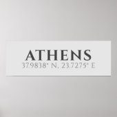Athens Latitude Longitude ポスター (正面)