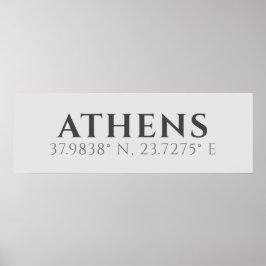 Athens Latitude Longitude ポスター