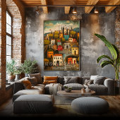 Athens: The Cradle of Civilization - Whimsical Art ポスター