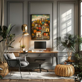 Athens: The Cradle of Civilization - Whimsical Art ポスター