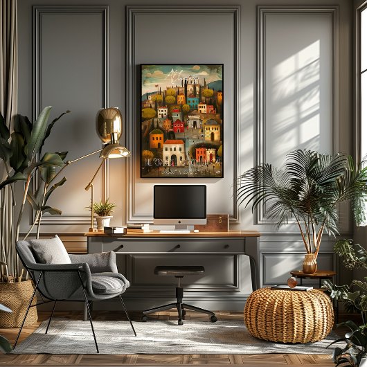 Athens: The Cradle of Civilization - Whimsical Art ポスター