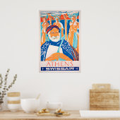 Athens Travel Poster Greece Art Greek Print ポスター (キッチン)