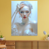 Ätherisch Elegante Schönheit im Pastellglanz キャンバスプリント (インサイチュ (リビング))