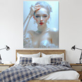 Ätherisch Elegante Schönheit im Pastellglanz キャンバスプリント (インサイチュ (寝室))