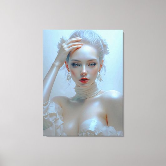 Ätherisch Elegante Schönheit im Pastellglanz キャンバスプリント (正面)