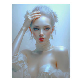 Ätherisch Elegante Schönheit im Pastellglanz フォトプリント