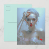 Ätherisch Elegante Schönheit im Pastellglanz ポストカード (正面/裏面)