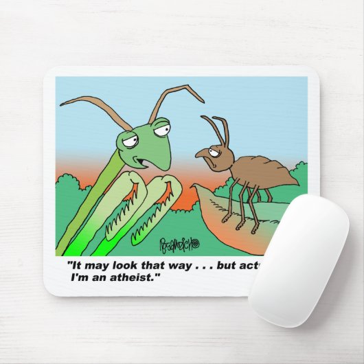 Athiestの祈るカマキリ マウスパッド (マウス)