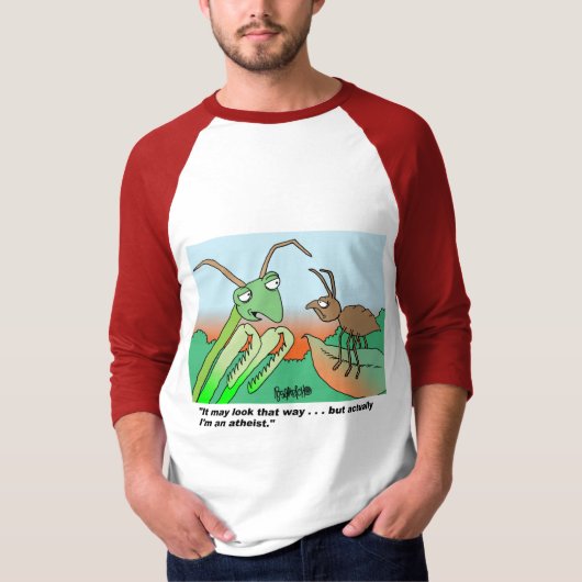 Athiestの祈るカマキリ Tシャツ (正面)