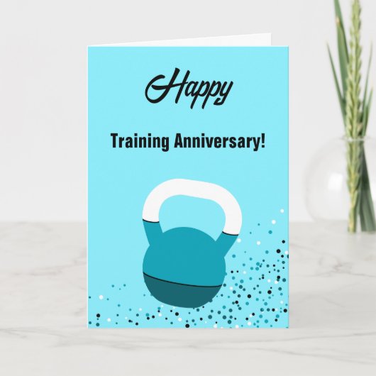 Athlete Kettlebell Happy Training Anniversary カード (正面)