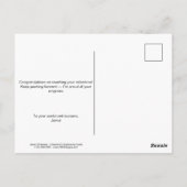 Athlete Milestone Achievement Thank You ポストカード (裏面)