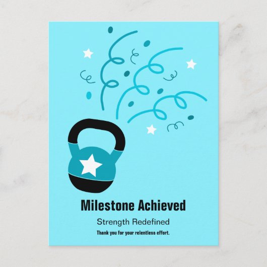 Athlete Milestone Achievement Thank You ポストカード (正面)