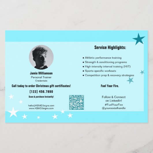 Athletes Christmas Gift Certificate Promotion チラシ (裏面)