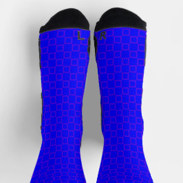 Athletic Crew Sock Blue Purple Classic Design ソックス