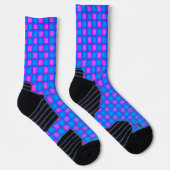 Athletic Crew Sock Light Blue Purple Design ソックス (右)