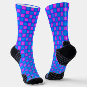 Athletic Crew Sock Light Blue Purple Design ソックス (傾斜あり)