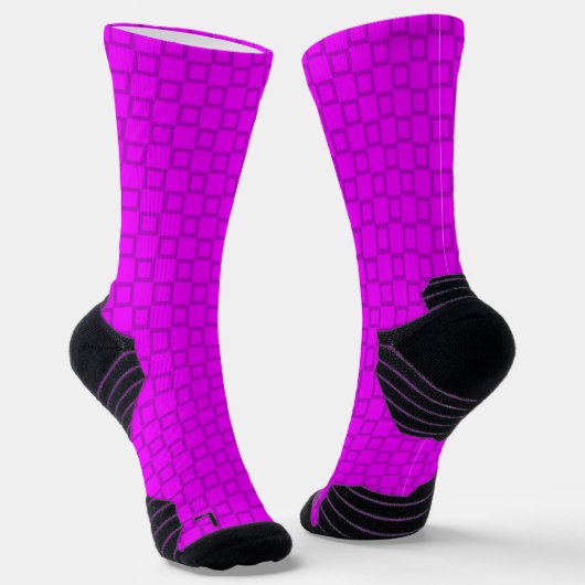 Athletic Crew Sock Purple Blue Classic Design ソックス (傾斜あり)