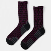 Athletic Crew Sock Purple Violet Black Classic ソックス (左)