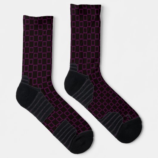 Athletic Crew Sock Purple Violet Black Classic ソックス (右)