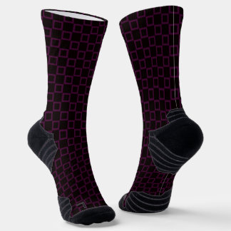 Athletic Crew Sock Purple Violet Black Classic ソックス