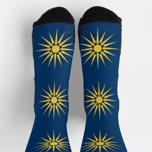 Athletic Crew Sock with flag of Macedonia, Greece ソックス (上部)
