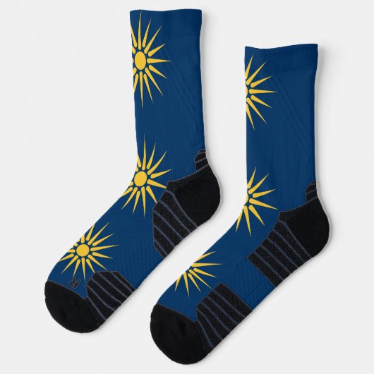 Athletic Crew Sock with flag of Macedonia, Greece ソックス (左)