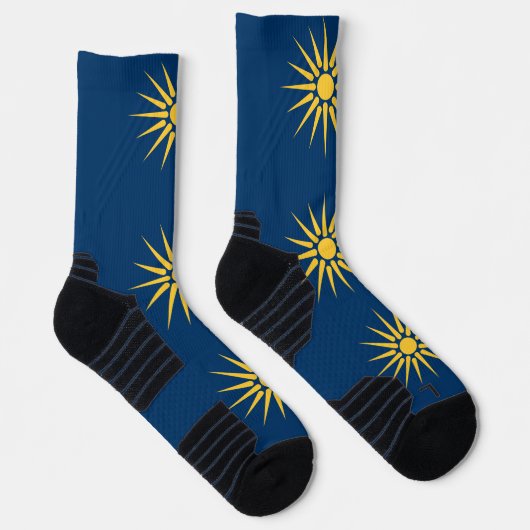 Athletic Crew Sock with flag of Macedonia, Greece ソックス (右)