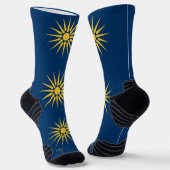 Athletic Crew Sock with flag of Macedonia, Greece ソックス (傾斜あり)