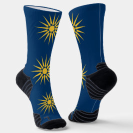 Athletic Crew Sock with flag of Macedonia, Greece ソックス
