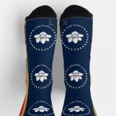 Athletic Crew Sock with flag of Mississippi, USA ソックス (上部)