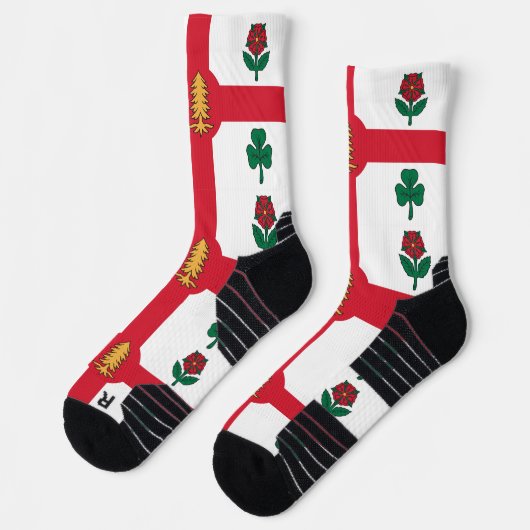 Athletic Crew Sock with flag of Montreal, Canada ソックス (左)