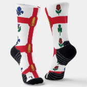 Athletic Crew Sock with flag of Montreal, Canada ソックス (傾斜あり)