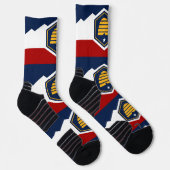 Athletic Crew Sock with flag of Utah, USA ソックス (右)
