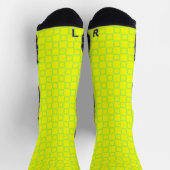 Athletic Crew Sock Yellow Lime Classic Design ソックス (上部)