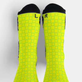 Athletic Crew Sock Yellow Lime Classic Design ソックス