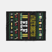 Athletic Director Elf Funny Christmas Gift  フリースブランケット (正面(横))