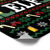 Athletic Director Elf Funny Christmas Gift  ポスター (角)