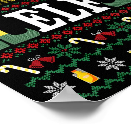 Athletic Director Elf Funny Christmas Gift  ポスター (角)