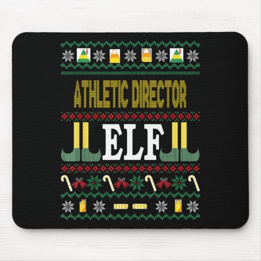 Athletic Director Elf Funny Christmas Gift  マウスパッド (正面)