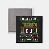 Athletic Director Elf Funny Christmas Gift  マグネット (正面/裏面)