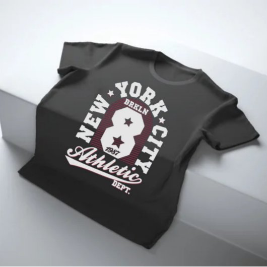 Athletic New York city Brooklyn varsity letters Tシャツ