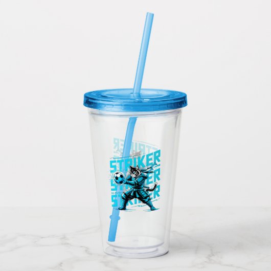 Athletic Soccer Cat Tumbler - Kids Game Day Hydrat アクリルタンブラー (裏面)