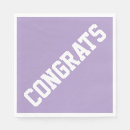 Athletic Sporty CONGRATS Text On Light Purple スタンダードランチョンナプキン