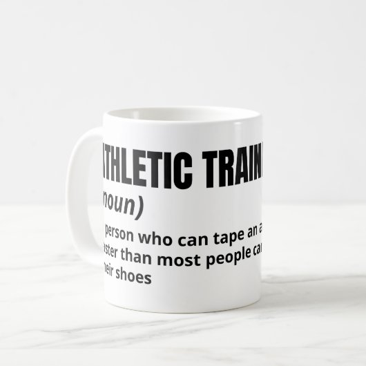 Athletic Trainer Coffee Mug – Funny Definition コーヒーマグカップ (正面左)