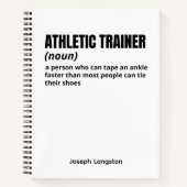Athletic Trainer – Funny Definition Journal ノートブック (正面)