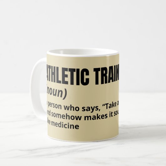 Athletic Trainer Mug with Funny Definition コーヒーマグカップ (正面左)