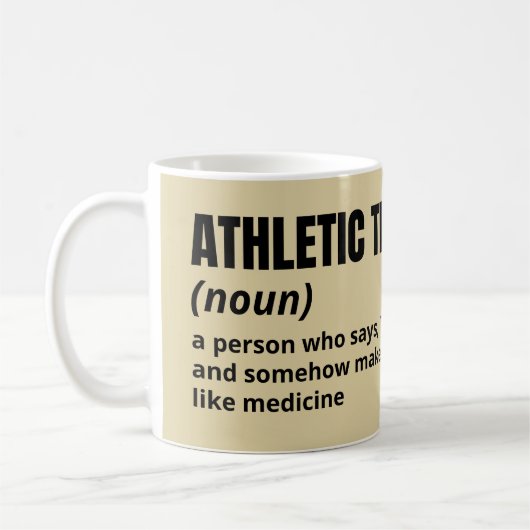 Athletic Trainer Mug with Funny Definition コーヒーマグカップ (左)