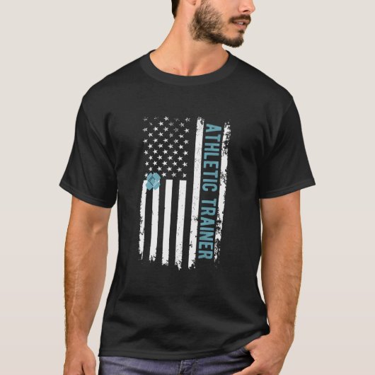 Athletic Trainer Us Flag Athletic Training Tシャツ (正面)